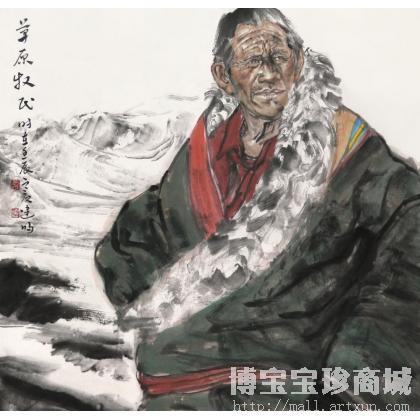 郭建明 藏族风情 类别: 国画人物作品